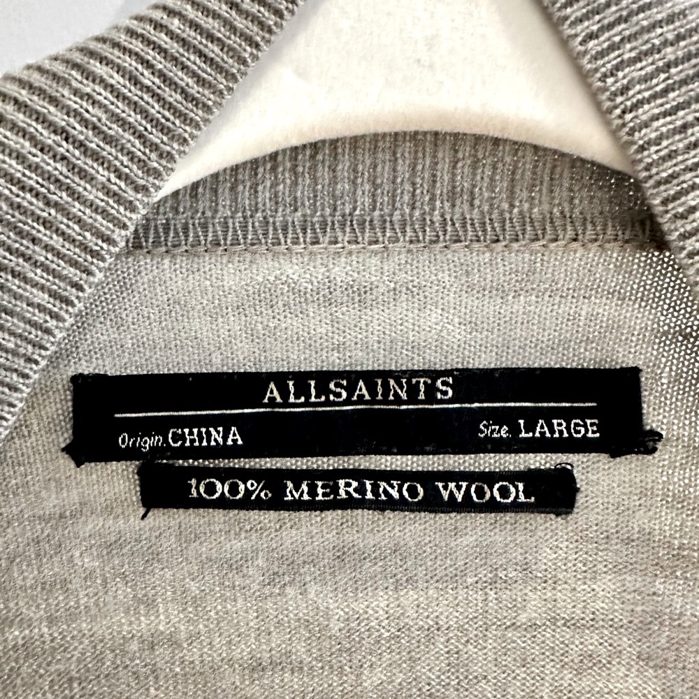 All Saints Draped Open Front Sweater - Gray - image 3